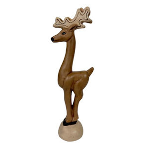 Brown Buck Deer Figurine 9" Christmas Holiday Tabletop Decor